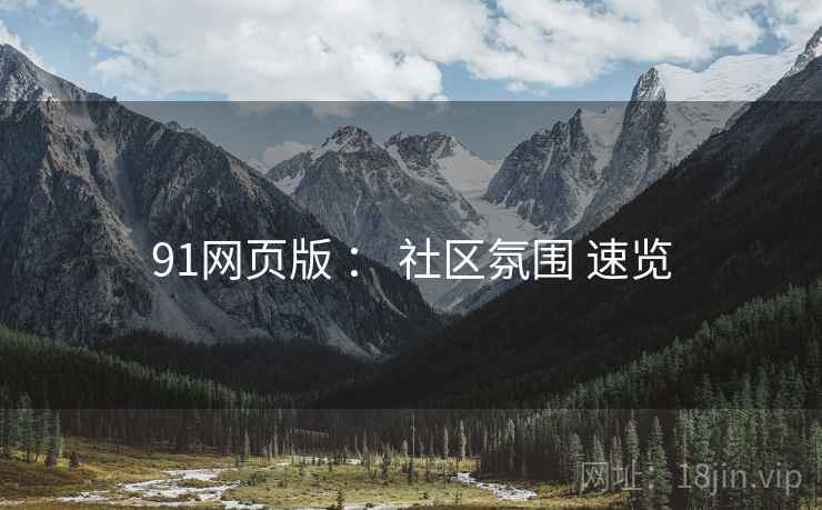 91网页版 ： 社区氛围 速览
