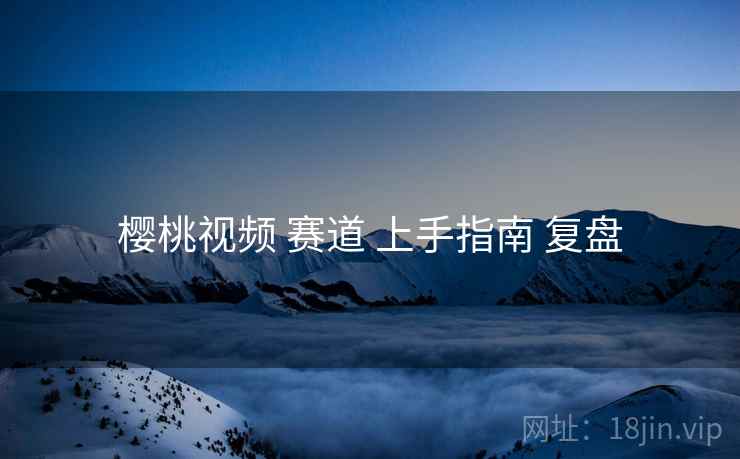樱桃视频 赛道 上手指南 复盘