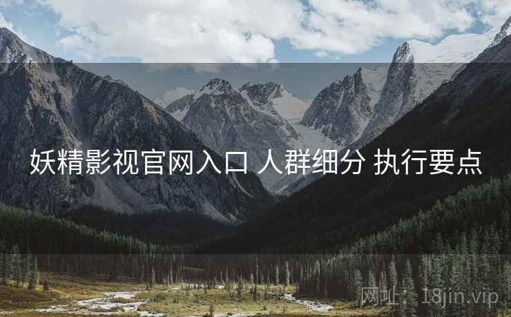 妖精影视官网入口 人群细分 执行要点
