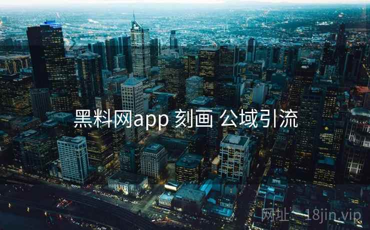 黑料网app 刻画 公域引流