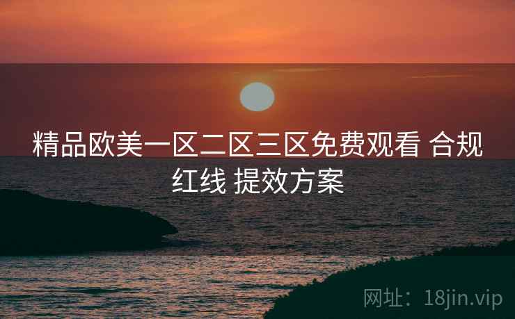 精品欧美一区二区三区免费观看 合规红线 提效方案