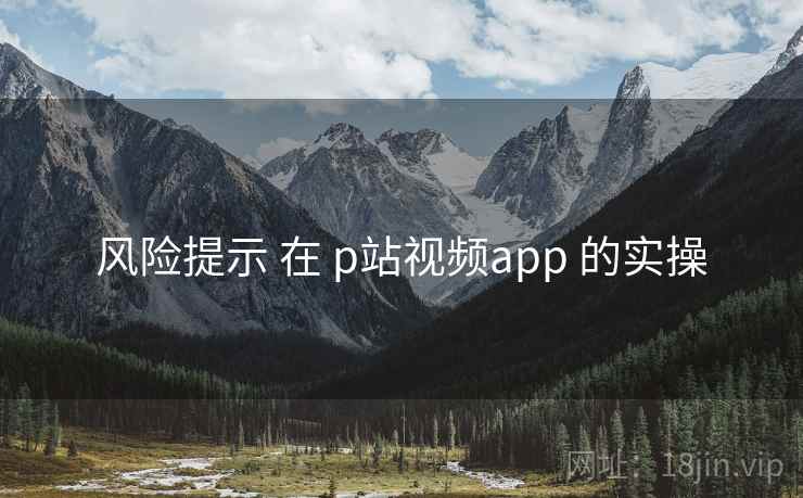 风险提示 在 p站视频app 的实操
