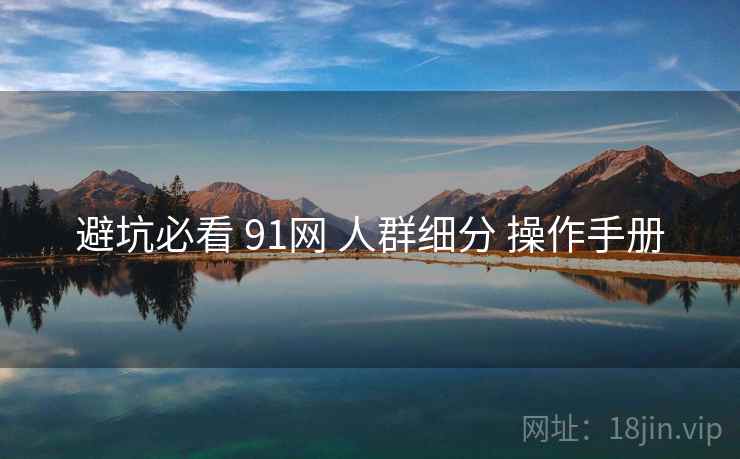 避坑必看 91网 人群细分 操作手册