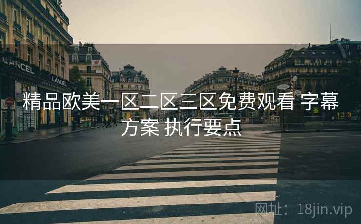 精品欧美一区二区三区免费观看 字幕方案 执行要点